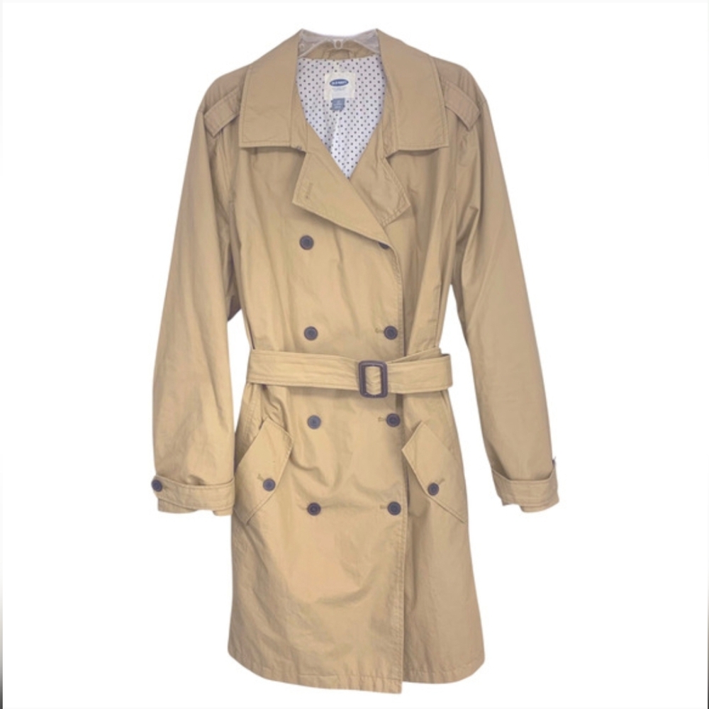Old Navy Double-Breasted Tan Trench Coat